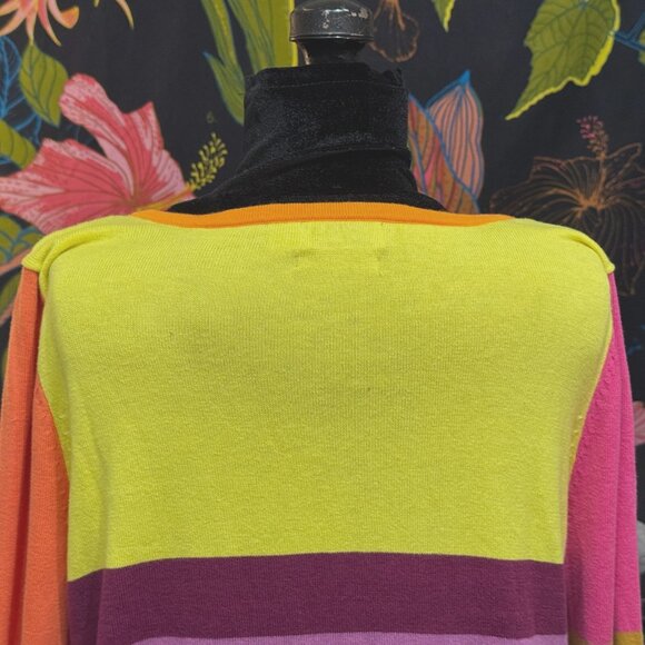 Isaac Mizrahi x Target Color Block Cotton & Rayon Sweater, Multi-Color, XL - Picture 11 of 15
